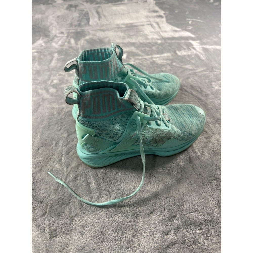 Puma Ignite Flash Evoknit Teal Aqua High Top Training Shoes Sneakers Womens